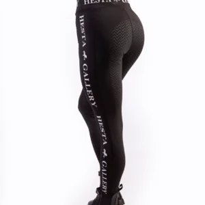 Hestagallery Reitleggings Silikon Schwarz